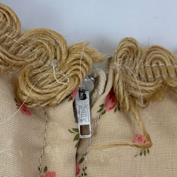 Vtg Floral Maxi Dress Ivory XS Long Sleeve Tiered Prairie Peasant Cottage 70s - Picture 7 of 16